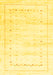 Machine Washable Solid Yellow Modern Rug, wshcon2864yw