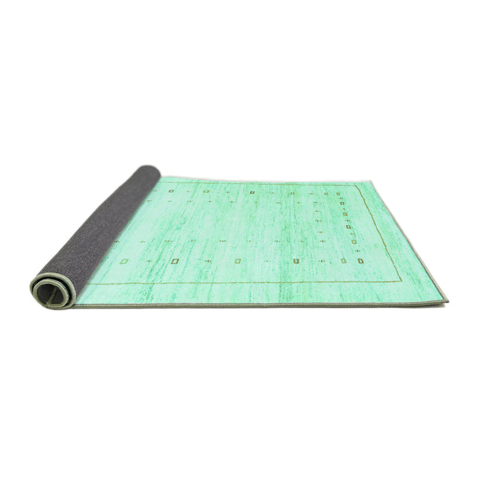 Sideview of Solid Turquoise Modern Rug, con2864turq
