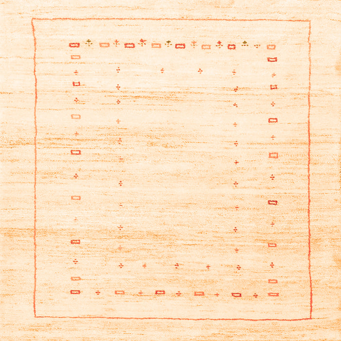 Serging Thickness of Solid Orange Modern Rug, con2864org