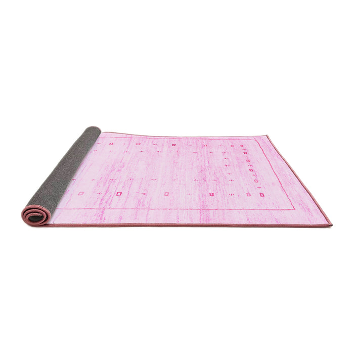 Sideview of Solid Pink Modern Rug, con2864pnk