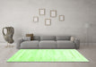 Machine Washable Solid Green Modern Area Rugs in a Living Room,, wshcon2864grn
