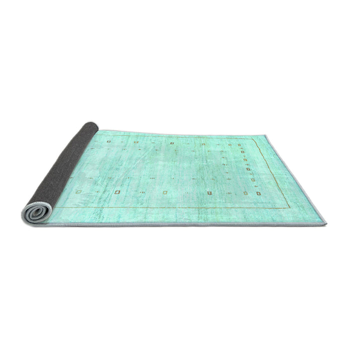 Sideview of Solid Light Blue Modern Rug, con2864lblu