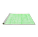 Sideview of Machine Washable Solid Emerald Green Modern Area Rugs, wshcon2864emgrn