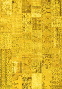 Patchwork Yellow Transitional Rug, con2865yw