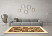 Machine Washable Solid Brown Modern Rug in a Living Room,, wshcon2866brn