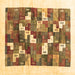 Square Solid Brown Modern Rug, con2866brn