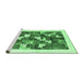 Sideview of Machine Washable Solid Emerald Green Modern Area Rugs, wshcon2866emgrn