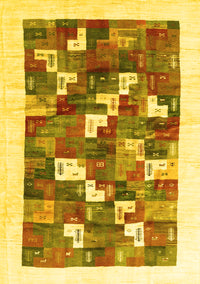 Solid Yellow Modern Rug, con2866yw