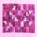 Square Machine Washable Solid Pink Modern Rug, wshcon2866pnk