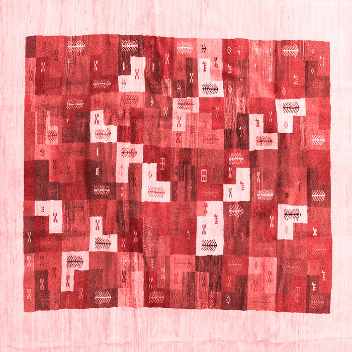 Solid Red Modern Rug, con2866red