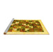 Sideview of Machine Washable Solid Yellow Modern Rug, wshcon2866yw