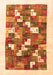 Solid Orange Modern Rug, con2866org