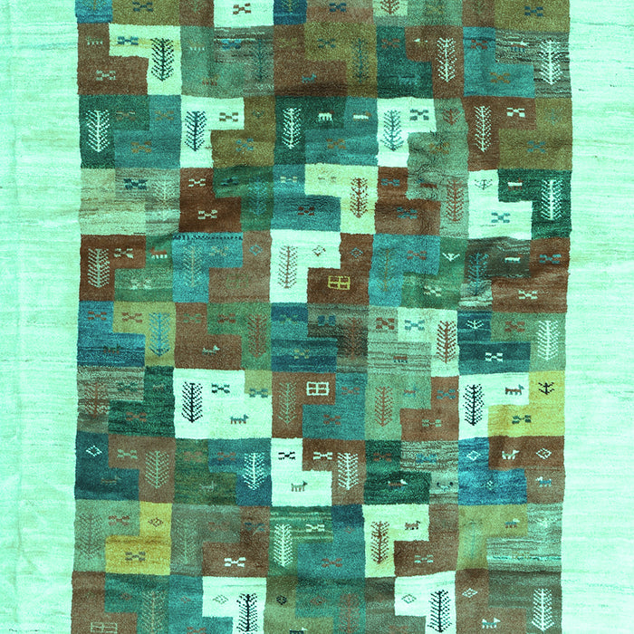 Solid Turquoise Modern Rug, con2866turq