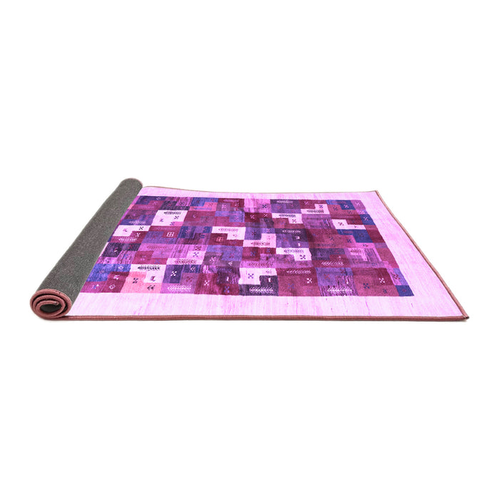 Sideview of Solid Purple Modern Rug, con2866pur