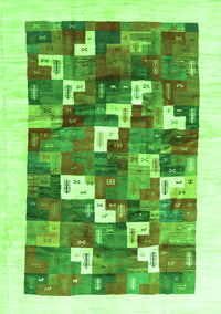 Solid Green Modern Rug, con2866grn