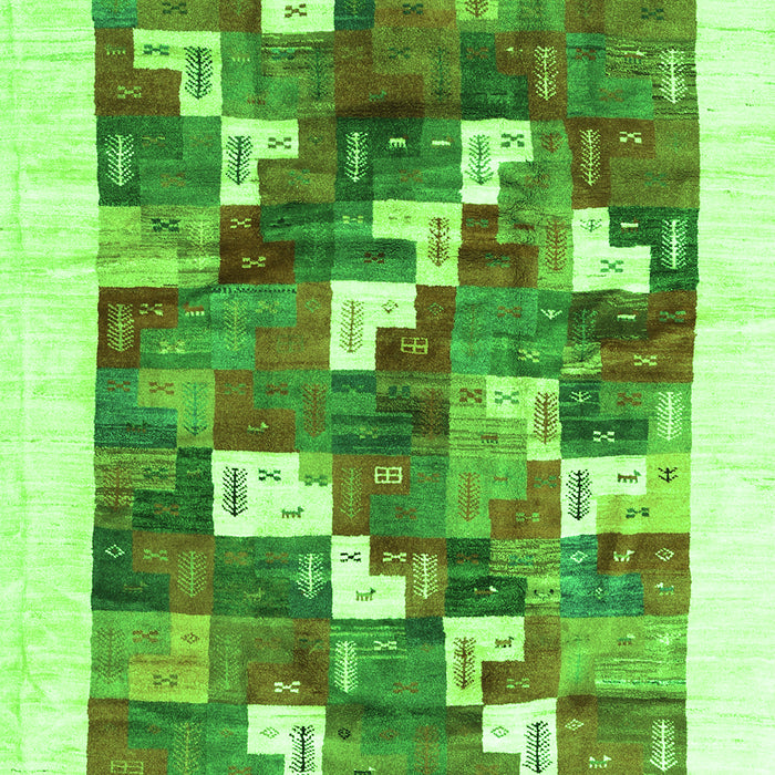 Solid Green Modern Rug, con2866grn