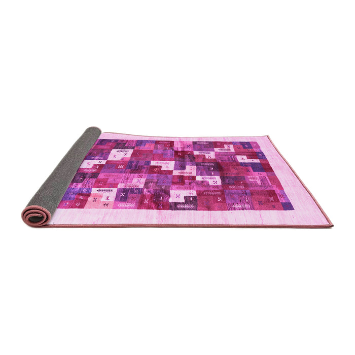 Sideview of Solid Pink Modern Rug, con2866pnk
