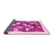 Sideview of Solid Pink Modern Rug, con2866pnk