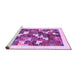 Sideview of Machine Washable Solid Purple Modern Area Rugs, wshcon2866pur