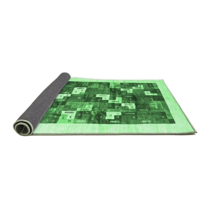 Sideview of Solid Emerald Green Modern Rug, con2866emgrn