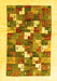 Machine Washable Solid Yellow Modern Rug, wshcon2866yw