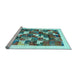 Sideview of Machine Washable Solid Light Blue Modern Rug, wshcon2866lblu