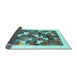 Sideview of Solid Light Blue Modern Rug, con2866lblu