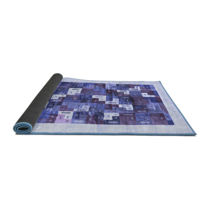 Sideview of Solid Blue Modern Rug, con2866blu