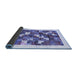 Sideview of Solid Blue Modern Rug, con2866blu