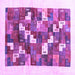 Square Solid Purple Modern Rug, con2866pur