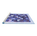 Sideview of Machine Washable Solid Blue Modern Rug, wshcon2866blu