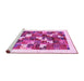 Sideview of Machine Washable Solid Pink Modern Rug, wshcon2866pnk