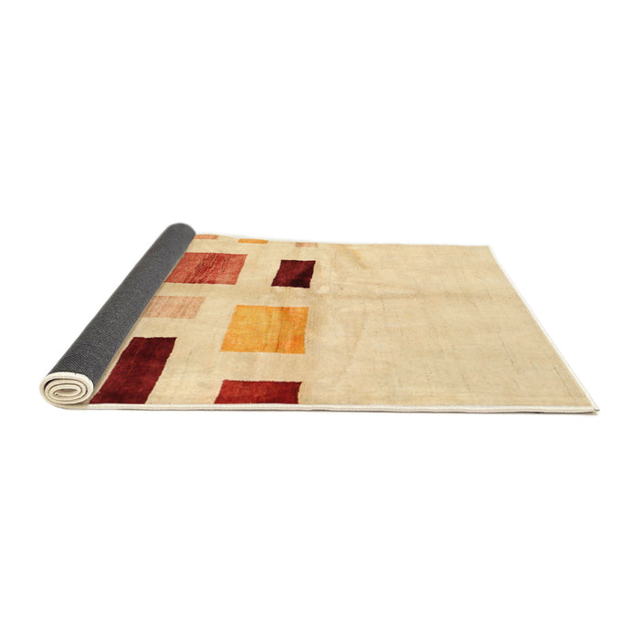 Thickness of Contemporary Sun Yellow Solid Rug, con2867