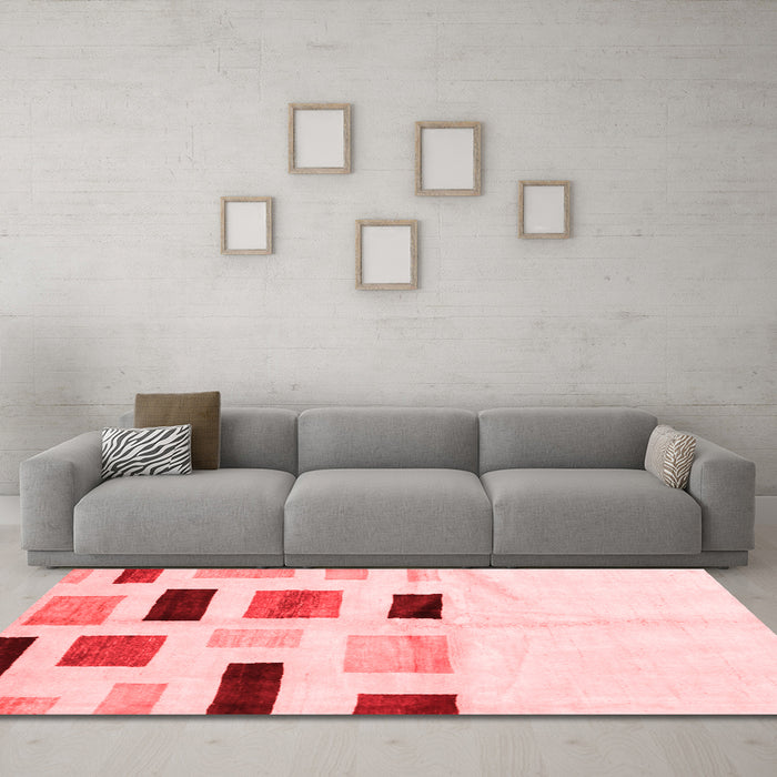 Modern Red Washable Rugs