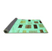 Sideview of Solid Turquoise Modern Rug, con2867turq