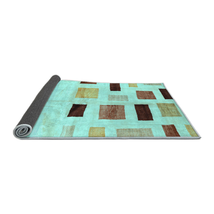 Sideview of Solid Light Blue Modern Rug, con2867lblu