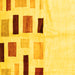 Square Machine Washable Solid Yellow Modern Rug, wshcon2867yw