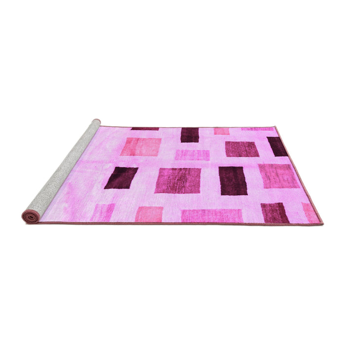 Sideview of Machine Washable Solid Purple Modern Area Rugs, wshcon2867pur