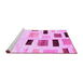 Sideview of Machine Washable Solid Purple Modern Area Rugs, wshcon2867pur