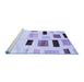 Sideview of Machine Washable Solid Blue Modern Rug, wshcon2867blu