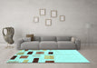 Machine Washable Solid Light Blue Modern Rug in a Living Room, wshcon2867lblu