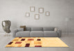 Machine Washable Solid Brown Modern Rug in a Living Room,, wshcon2867brn