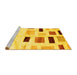 Sideview of Machine Washable Solid Yellow Modern Rug, wshcon2867yw