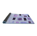 Sideview of Solid Blue Modern Rug, con2867blu