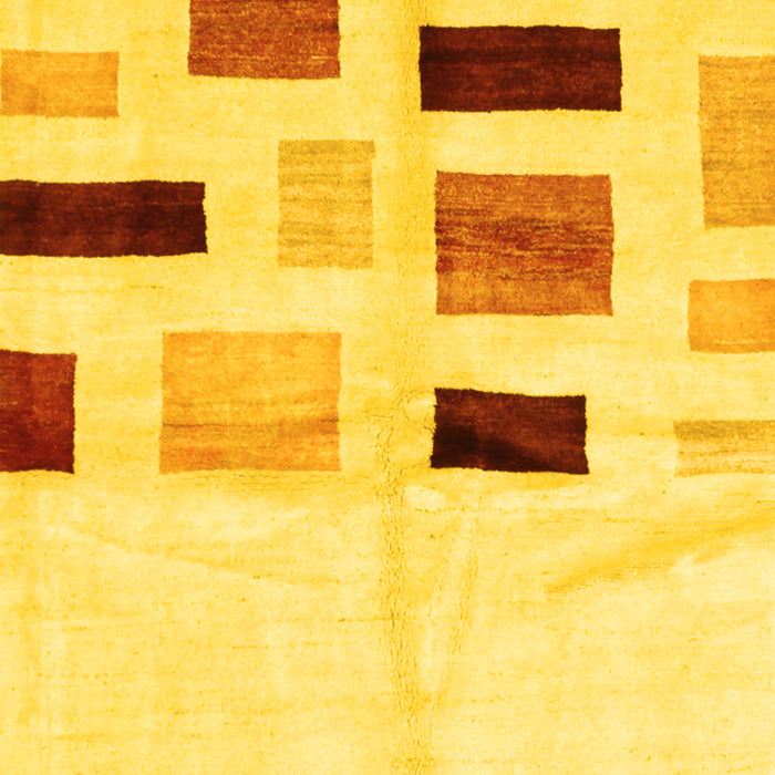 Solid Yellow Modern Rug, con2867yw