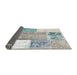 Thickness of Contemporary Gray Patchwork Rug, con2868