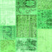 Serging Thickness of Patchwork Green Transitional Rug, con2868grn