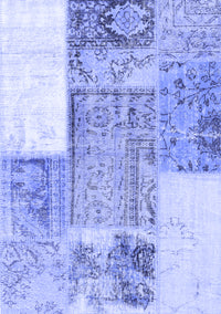 Patchwork Blue Transitional Rug, con2868blu