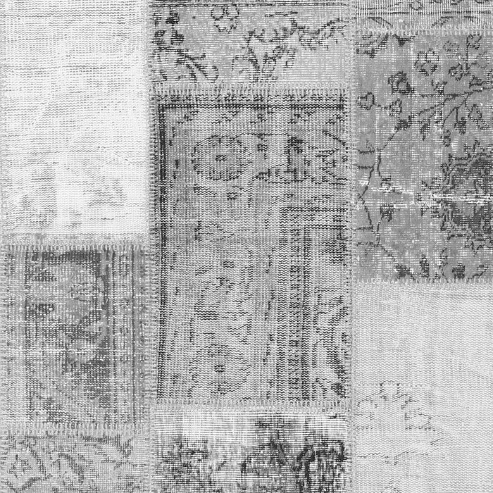 Serging Thickness of Machine Washable Patchwork Gray Transitional Rug, wshcon2868gry