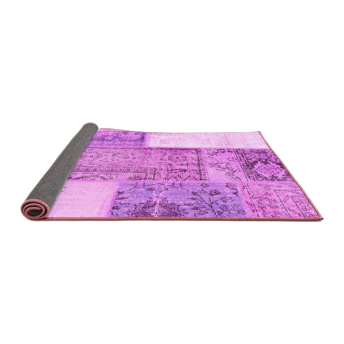Sideview of Patchwork Pink Transitional Rug, con2868pnk